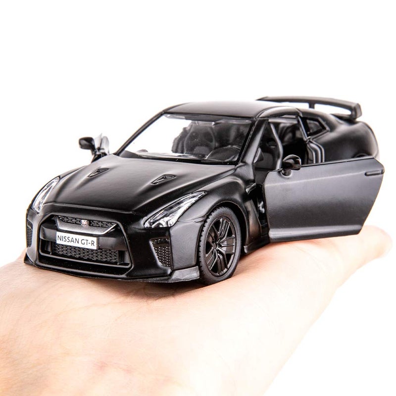 BDTCTK نموذج سيارة سوبركار GTR R35 مقياس 1/36 من BDTCTK، لعبة مصنوعة من سبائك الزنك، سيارات سحب للخلف، ألعاب للأطفال من 4 إلى 6 سنوات، هدية للأولاد والبنات (أسود) - Image 5